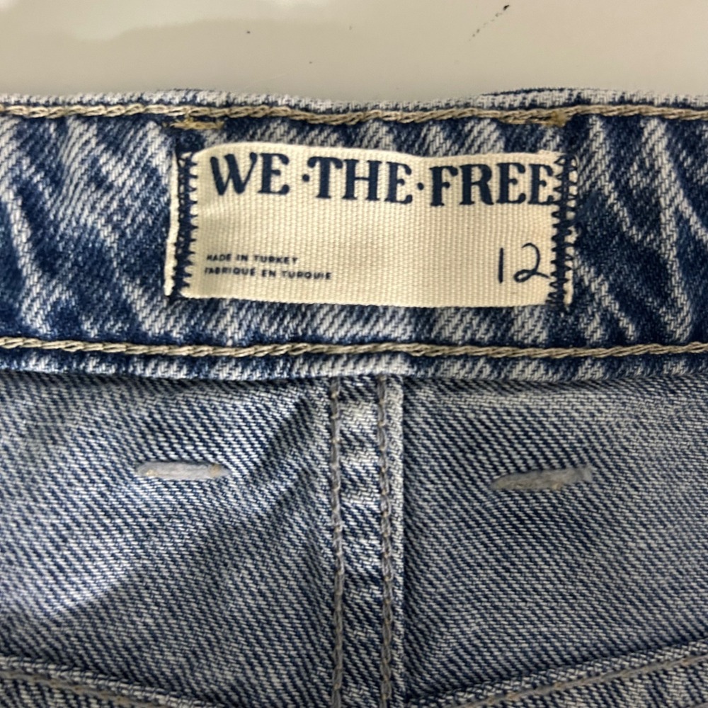 We The Free Free People Come As You Are Blue Denim Maxi Skirt Size 12 - Picture 3 of 9